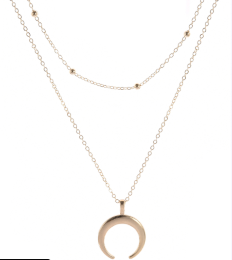 Crescent Pendant Necklace