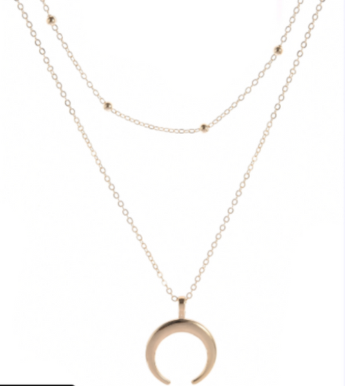 Crescent Pendant Necklace