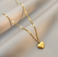Geometric Heart Pendant Necklace