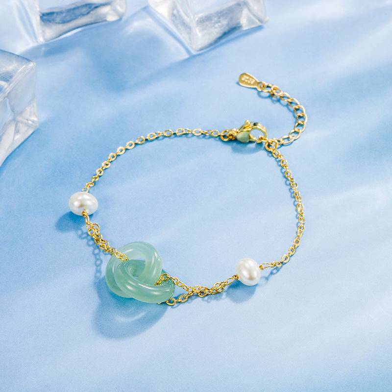 Mint Jade Double Clasp Bracelet