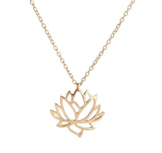 Lotus Flower Pendant Necklace