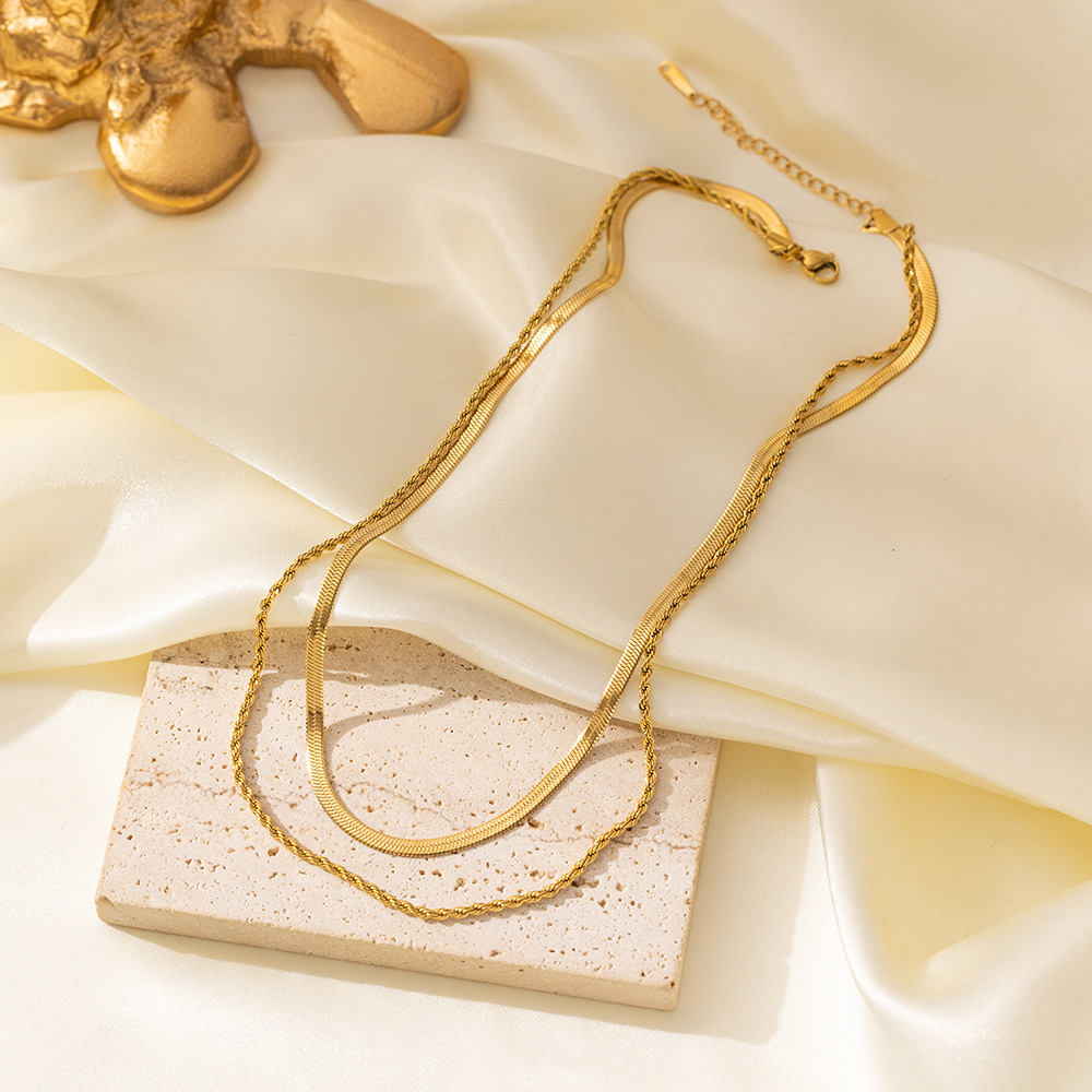 Double Layer Snake Chain Necklace