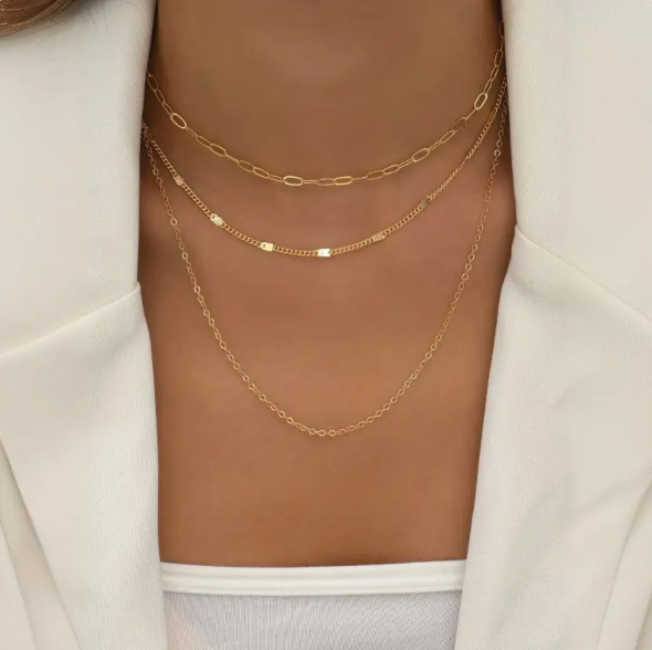 Layered Geometric Necklace