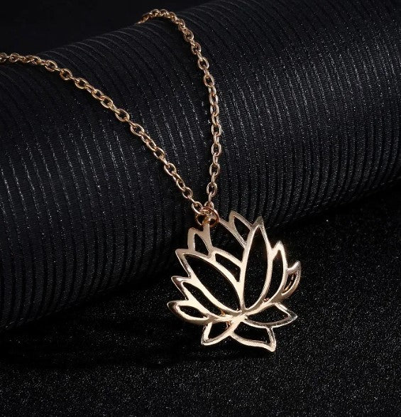 Lotus Flower Pendant Necklace