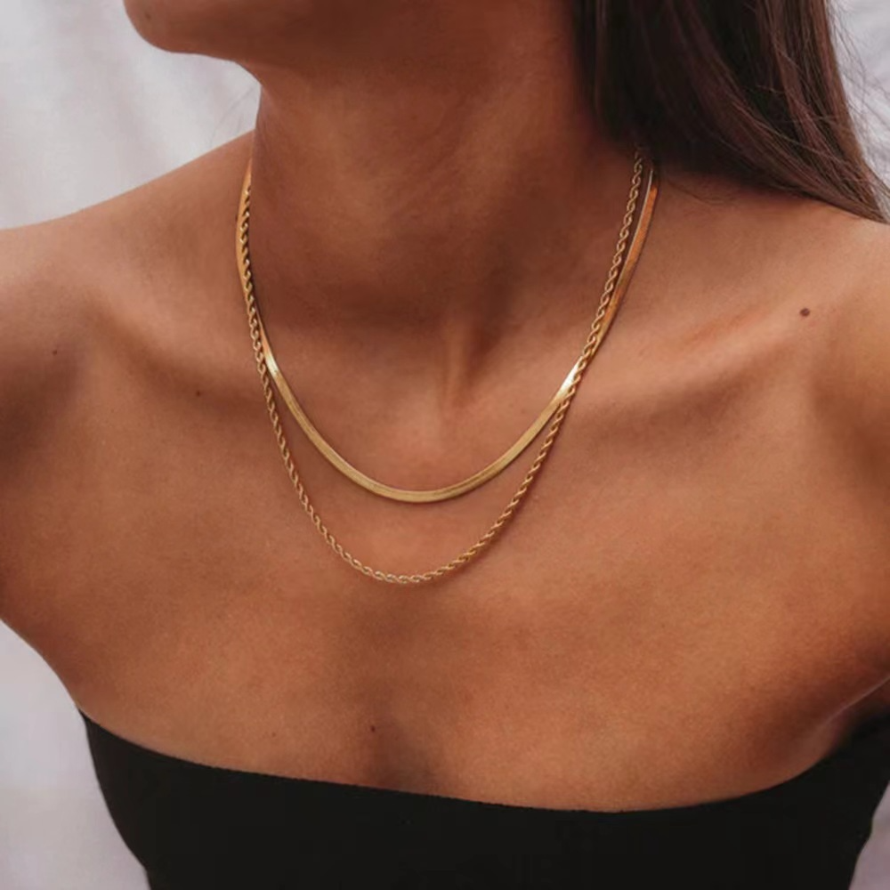 Double Layer Snake Chain Necklace