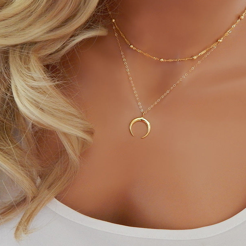 Crescent Pendant Necklace